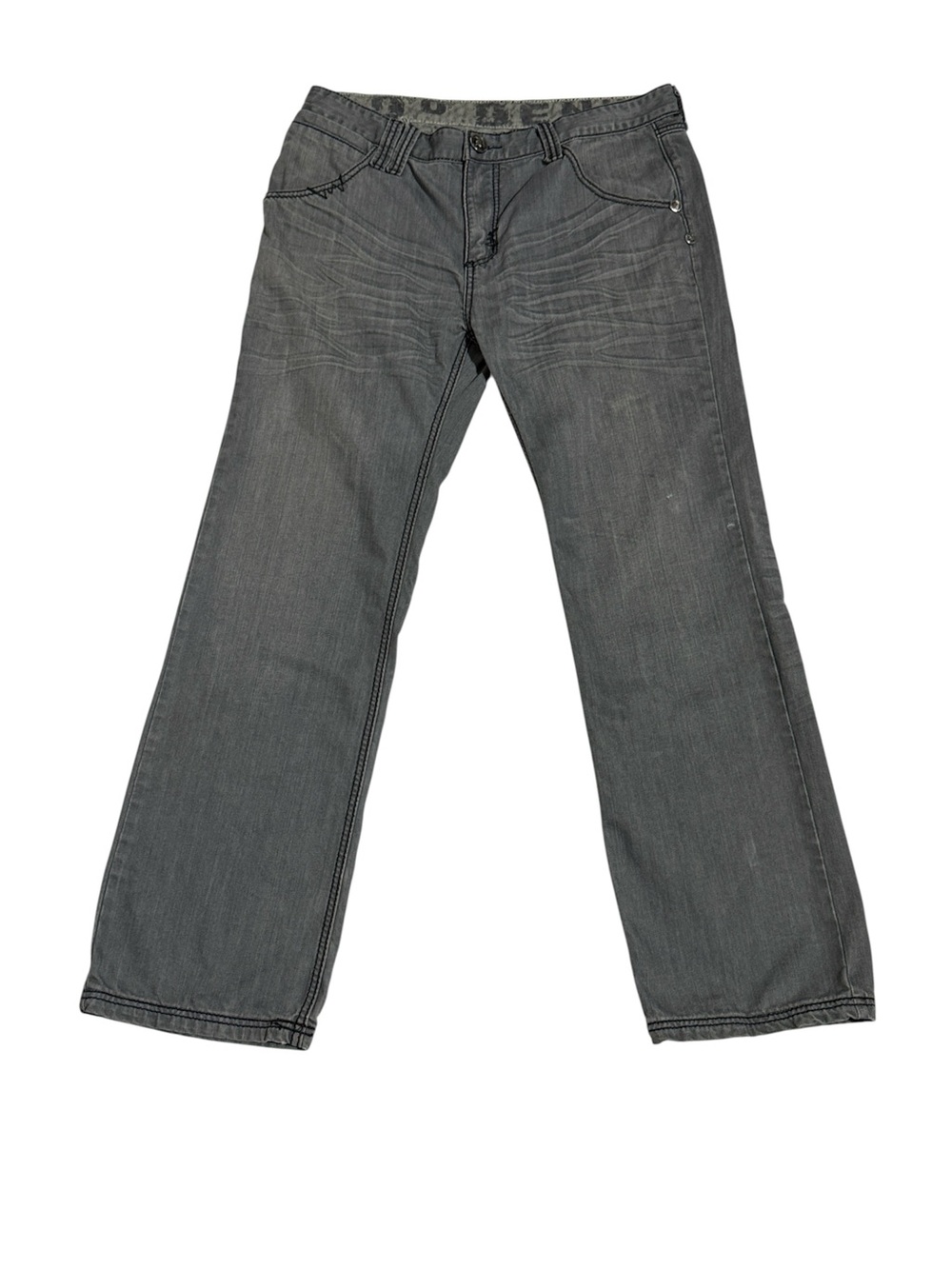 Do Denim Gray Y2K Skater Rocker Jeans Size 36/33